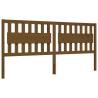 Honey Brown Solid Wood Bed Frame with Headboard - 200x200 cm