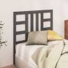 Stylish Grey Bed Headboard - Solid Pine Wood 96x4x100 cm