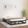 Bed Frame Black 140x190 cm Solid Wood Colour black Size 140 x 190 cm 