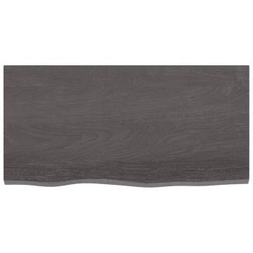 Wall Shelf Dark Brown 80x40x2 cm Solid Oak - Stylish Storage