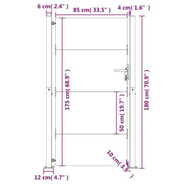 Elegant Corten Steel Garden Gate - 105x180 cm | Hipo Market