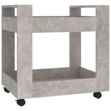 Desk Trolley Concrete Grey - Stylish & Practical Storage Solution