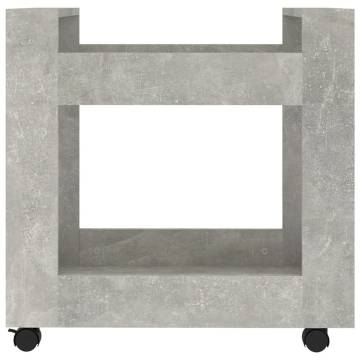 Desk Trolley Concrete Grey - Stylish & Practical Storage Solution