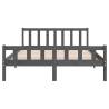 Grey Solid Wood Bed Frame 150x200 cm King Size - HipoMarket