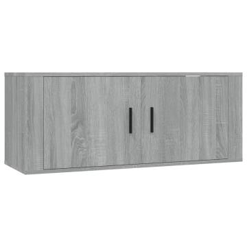 6 Piece Grey Sonoma TV Cabinet Set - Stylish & Functional