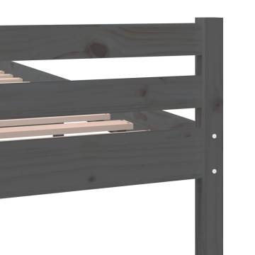 Stylish Grey Solid Wood Bed Frame - 140x200 cm | HipoMarket