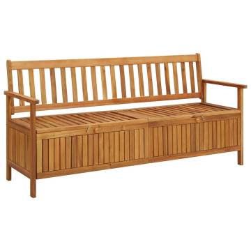 Garden Storage Bench 170 cm | Solid Acacia Wood