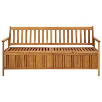 Garden Storage Bench 170 cm | Solid Acacia Wood