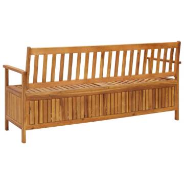 Garden Storage Bench 170 cm | Solid Acacia Wood