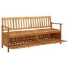 Garden Storage Bench 170 cm | Solid Acacia Wood