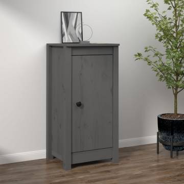 Sideboard Grey 40x35x80 cm - Solid Pine Wood Furniture