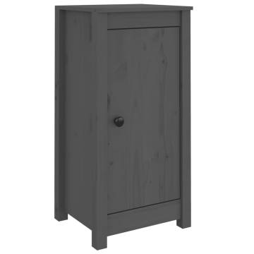 Sideboard Grey 40x35x80 cm - Solid Pine Wood Furniture