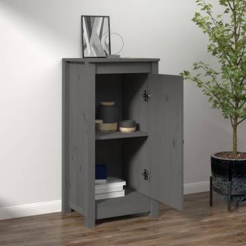 Sideboard Grey 40x35x80 cm - Solid Pine Wood Furniture