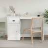 Elegant White Desk with Drawer - 115x50 cm | Hipo Market