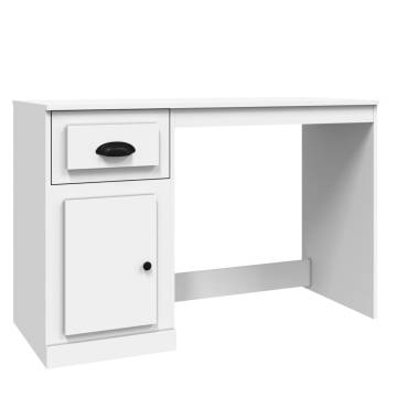 Elegant White Desk with Drawer - 115x50 cm | Hipo Market