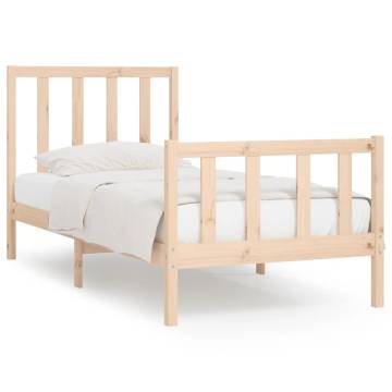 Solid Wood Bed Frame 75x190 cm - Small Single | HipoMarket