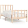 Solid Wood Bed Frame 75x190 cm - Small Single | HipoMarket