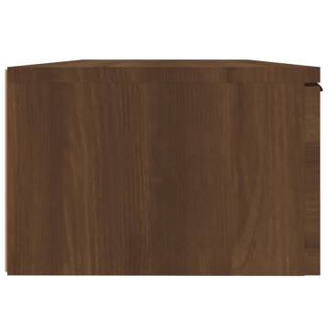 Elegant Brown Oak Wall Cabinet - 68x30x20 cm