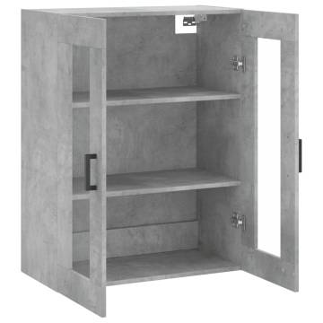 Wall Mounted Cabinet Concrete Grey - Elegant Storage Solution