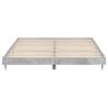 Concrete Grey Bed Frame 200x200 cm - Durable Engineered Wood