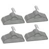 100 Pcs Anti-slip Grey Velvet Clothes Hanger Set