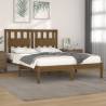 Bed Frame Honey Brown Solid Wood Pine 200x200 cm Colour honey brown Size 200 x 200 cm 