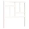 White Bed Frame with Headboard - 90x200 cm Solid Wood