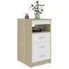 Stylish White & Sonoma Oak Drawer Cabinet - 40x50x76 cm