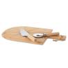 Excellent Houseware 3 Piece Pizza Cutting Set - Bamboo