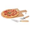 Excellent Houseware 3 Piece Pizza Cutting Set - Bamboo