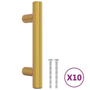 Gold Stainless Steel Cabinet Handles - 10 pcs, 64 mm | HipoMarket