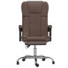 Reclining Office Chair - Brown Faux Leather | Hipomarket