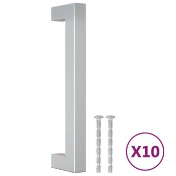 Cabinet Handles 10 pcs Silver 128 mm Stainless Steel - Hipomarket