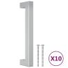 Cabinet Handles 10 pcs Silver 128 mm Stainless Steel - Hipomarket