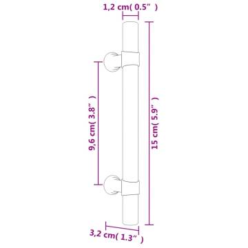 Cabinet Handles 20 pcs Bronze 96 mm Stainless Steel - HipoMarket