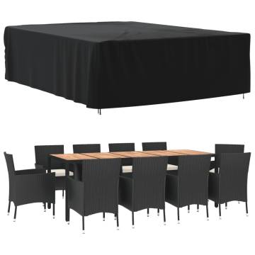 Garden Furniture Cover Black 350x260x90cm - All-Weather Protection