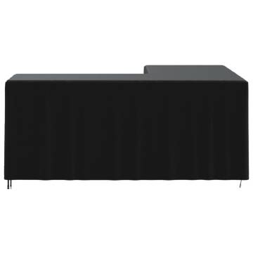 L-shaped Sofa Cover Black - Waterproof & UV-Resistant | Hipomarket