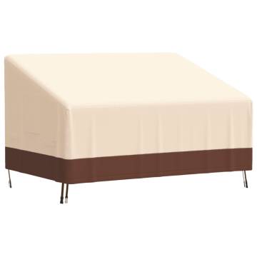 Waterproof 2-Seater Bench Cover Beige | 600D Oxford 137x97 cm