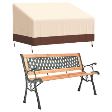 Waterproof 2-Seater Bench Cover Beige | 600D Oxford 137x97 cm