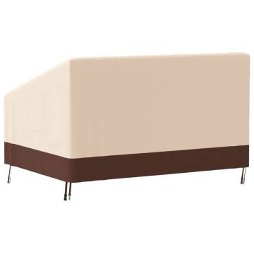 Waterproof 2-Seater Bench Cover Beige | 600D Oxford 137x97 cm