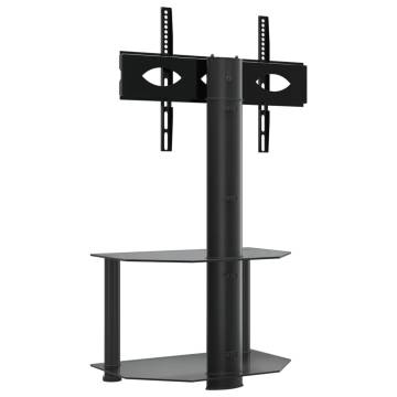 Corner TV Stand 2-Tiers for 32-70 Inch Black - Space Saving Functio