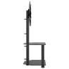 Corner TV Stand 2-Tiers for 32-70 Inch Black - Space Saving Functio