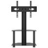 Corner TV Stand 2-Tiers for 32-70 Inch Black - Space Saving Functio