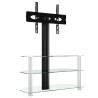 Corner TV Stand for 32-70 Inch TVs - Black & Silver