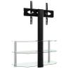 Corner TV Stand for 32-70 Inch TVs - Black & Silver