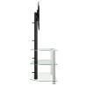 Corner TV Stand for 32-70 Inch TVs - Black & Silver