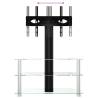 Corner TV Stand for 32-70 Inch TVs - Black & Silver