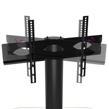 Corner TV Stand for 32-70 Inch TVs - Black & Silver