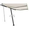 Manual Retractable Awning with LED - Cream 300x250 cm | Hipo Market