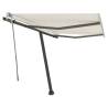 Manual Retractable Awning with LED - Cream 300x250 cm | Hipo Market